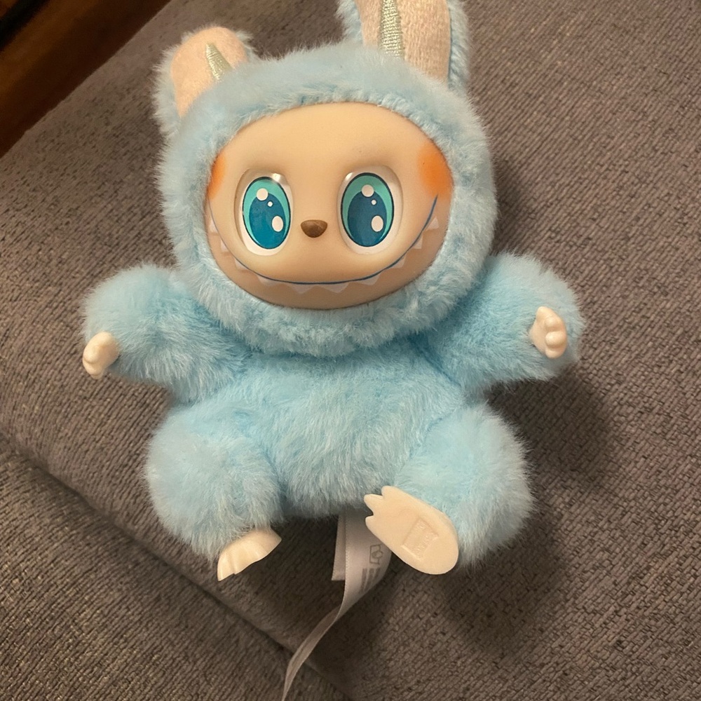 Blue Furry Monster Plush Toy
